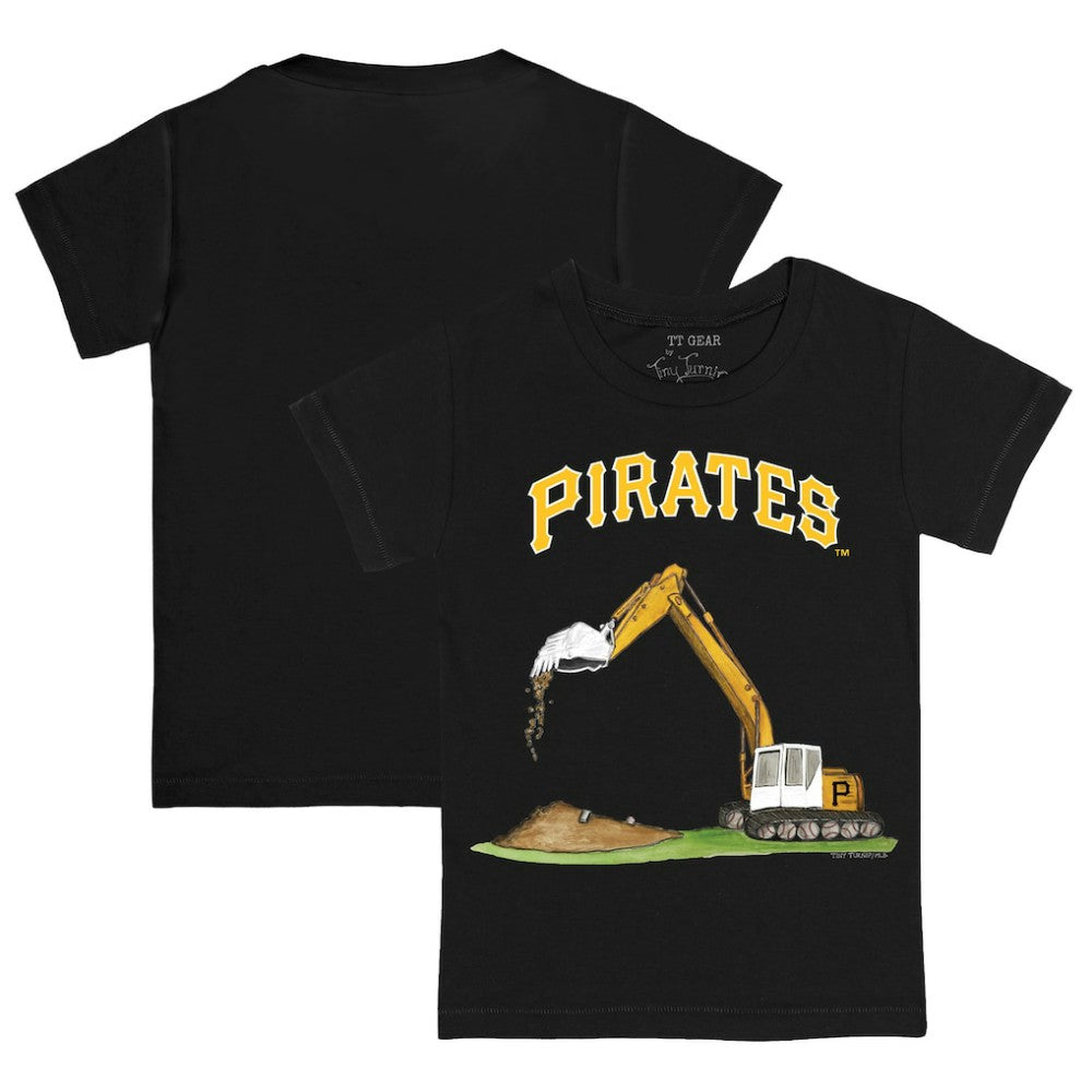 Pittsburgh Pirates Tiny Turnip Youth Excavator T-Shirt - Black T-shirts