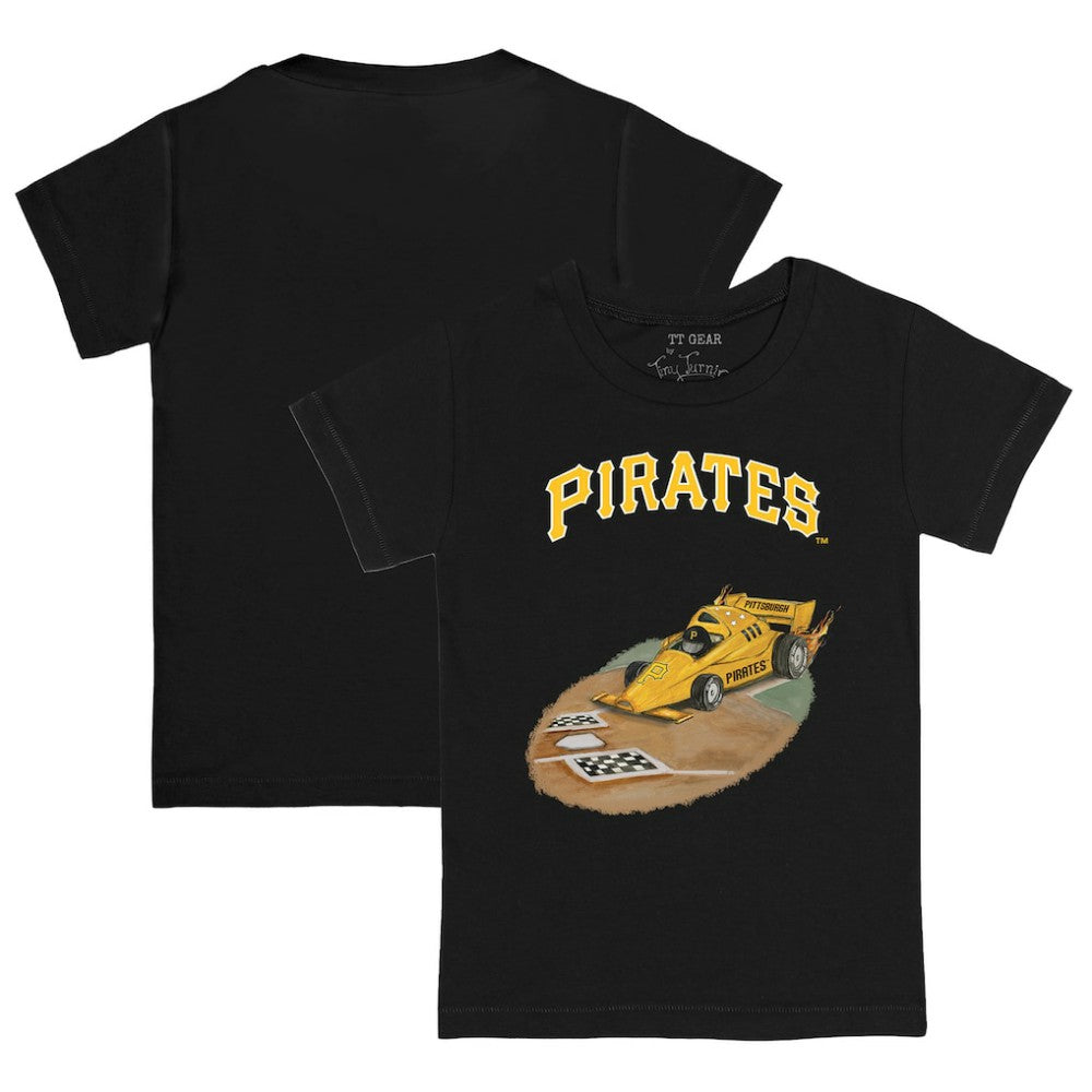 Pittsburgh Pirates Tiny Turnip Youth Racecar T-Shirt - Black T-shirts