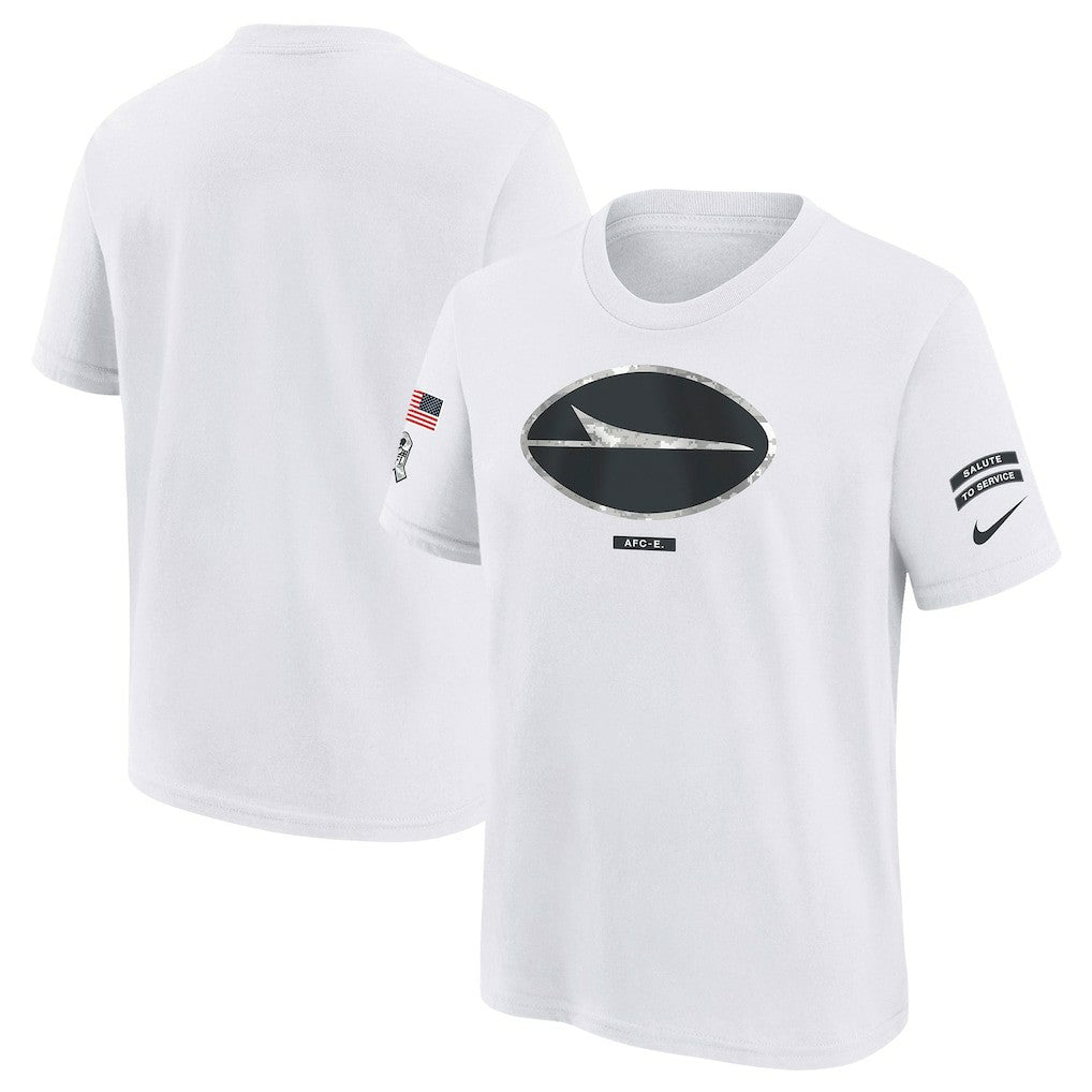 New York Jets Youth 2024 Salute To Service T-Shirt - White T-shirts