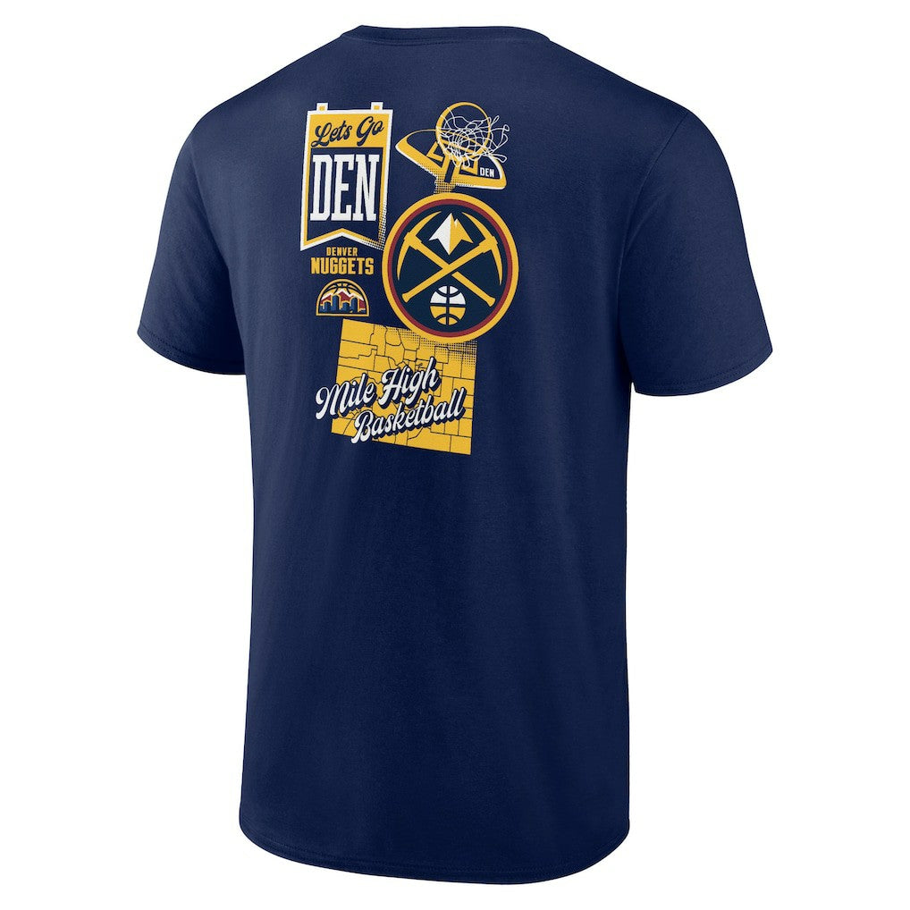 Denver Nuggets Split Zone T-Shirt Navy outlet
