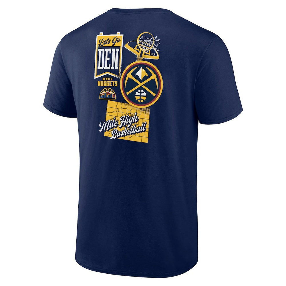 Denver Nuggets Split Zone T-Shirt Navy outlet