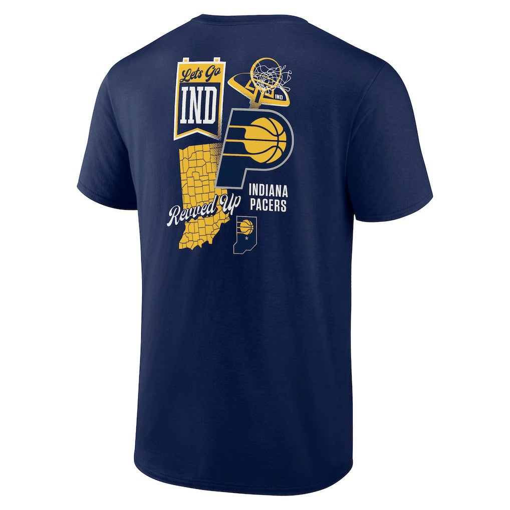 Indiana Pacers Split Zone T-Shirt Navy