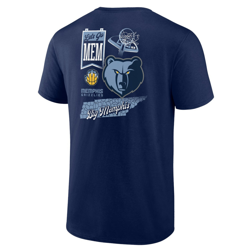 Memphis Grizzlies Split Zone T-Shirt Navy