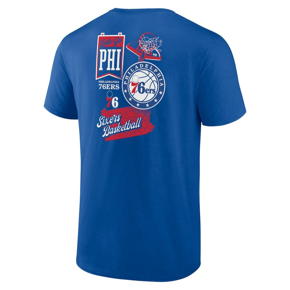 Philadelphia 76ers Split Zone T-Shirt Royal