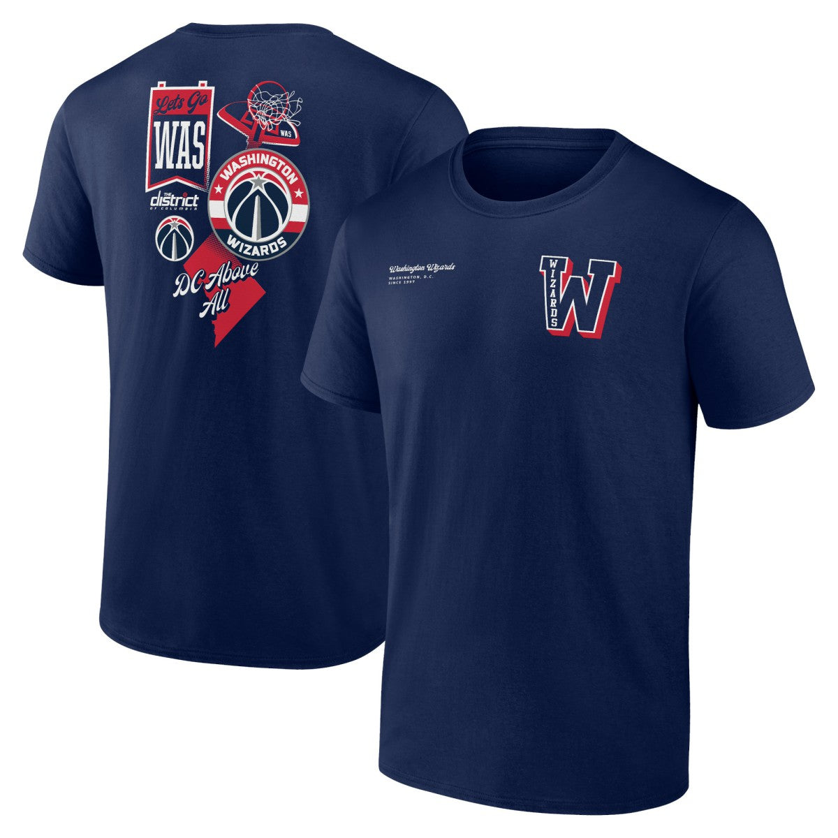Washington Wizards Split Zone T-Shirt Navy