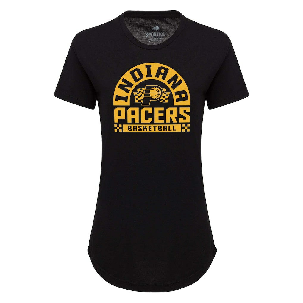 Indiana Pacers Sportiqe Women's Phoebe Super Soft Tri-Blend T-Shirt Black