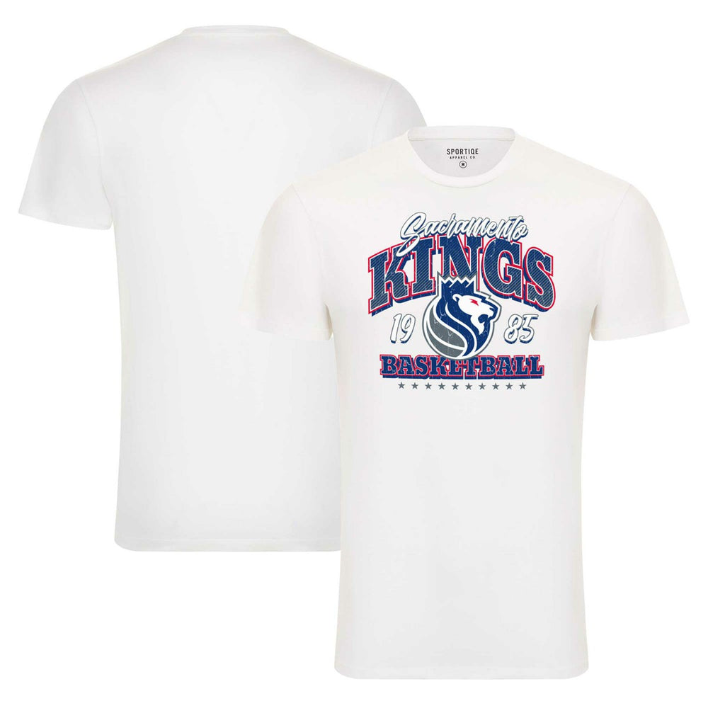 Sacramento Kings Sportiqe Unisex Bingham Super Soft T-Shirt White