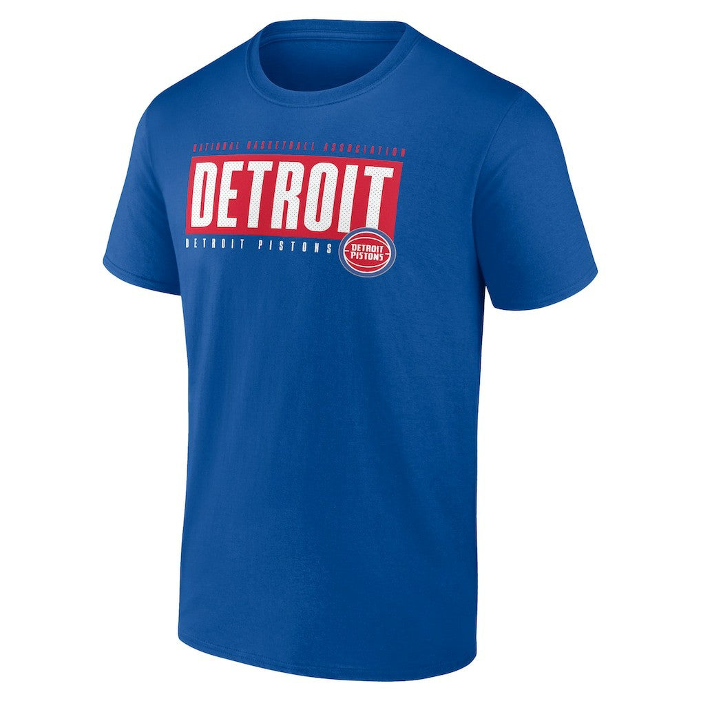 Detroit Pistons Blocked Out T-Shirt Blue outlet
