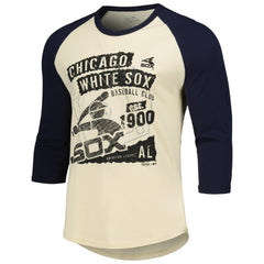 Chicago White Sox Majestic Threads Raglan 3/4-Sleeve T-Shirt - Cream/Navy T-shirts