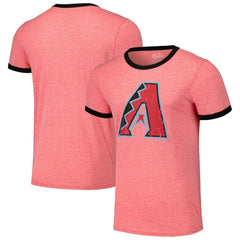 Arizona Diamondbacks Majestic Threads Ringer Tri-Blend T-Shirt - Red T-shirts
