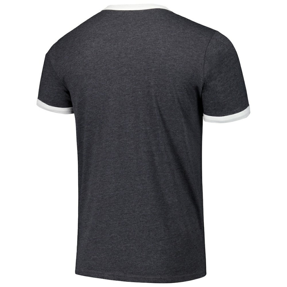 Tampa Bay Rays Majestic Threads Ringer Tri-Blend T-Shirt - Black T-shirts