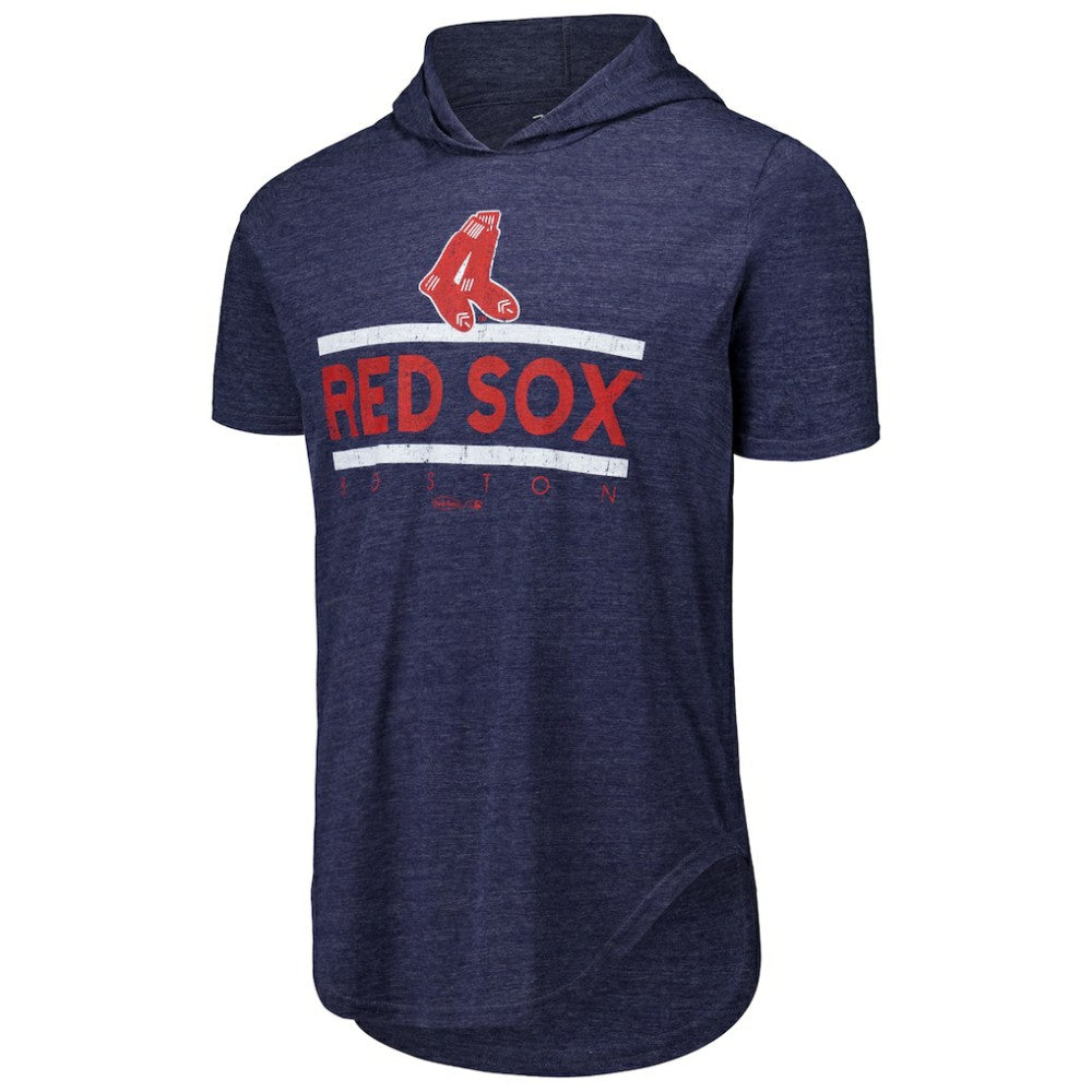 Boston Red Sox Majestic Threads Tri-Blend Hoodie T-Shirt - Navy Hoodies