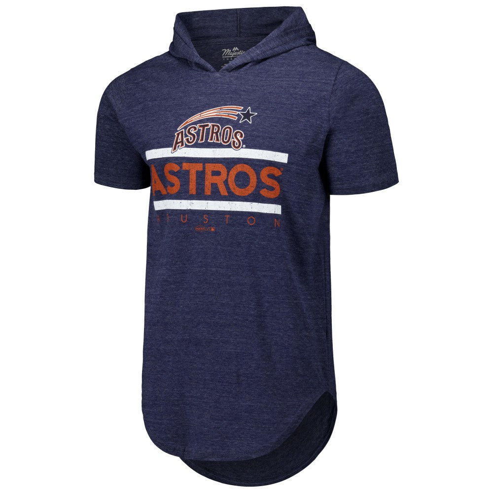 Houston Astros Majestic Threads Tri-Blend Hoodie T-Shirt - Navy Hoodies