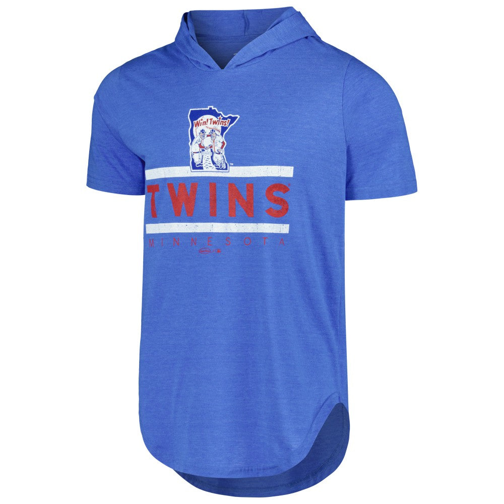 Minnesota Twins Majestic Threads Tri-Blend Hoodie T-Shirt - Royal Hoodies