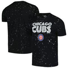 Chicago Cubs Majestic Threads Splatter T-Shirt - Black/White T-shirts