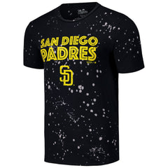 San Diego Padres Majestic Threads Splatter T-Shirt - Black/White T-shirts