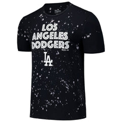 Los Angeles Dodgers Majestic Threads Splatter T-Shirt - Black/White T-shirts