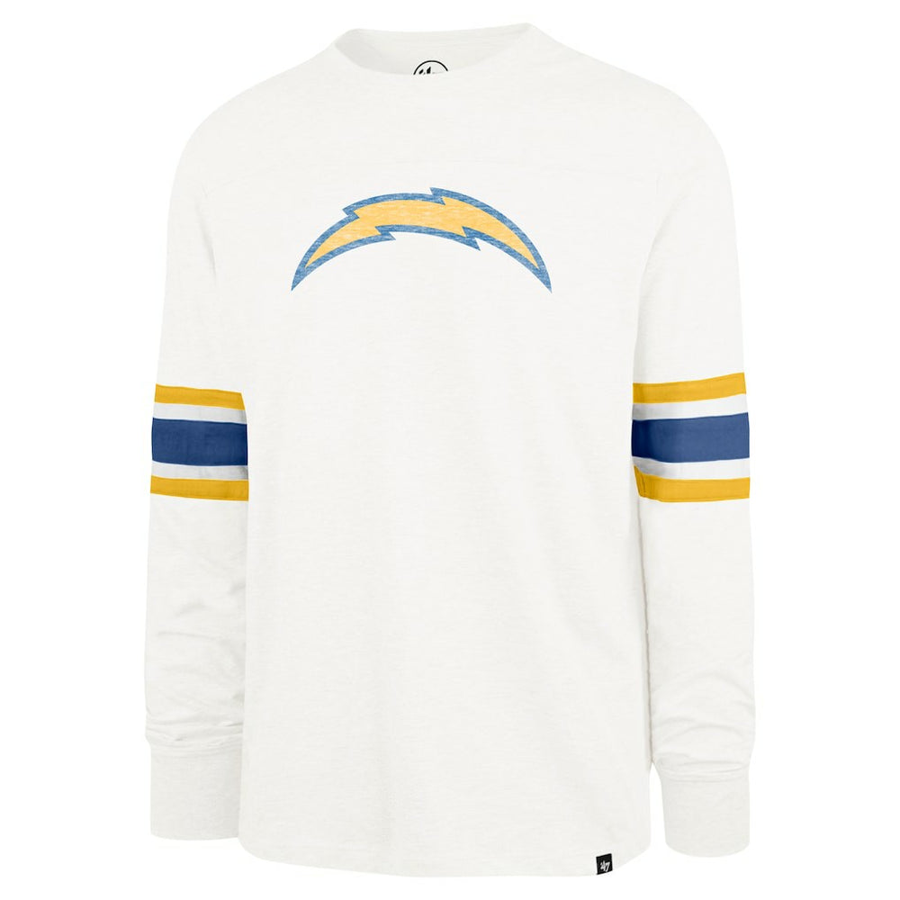 Los Angeles Chargers '47 Gridiron Premier Brex Long Sleeve T-Shirt - White T-shirts
