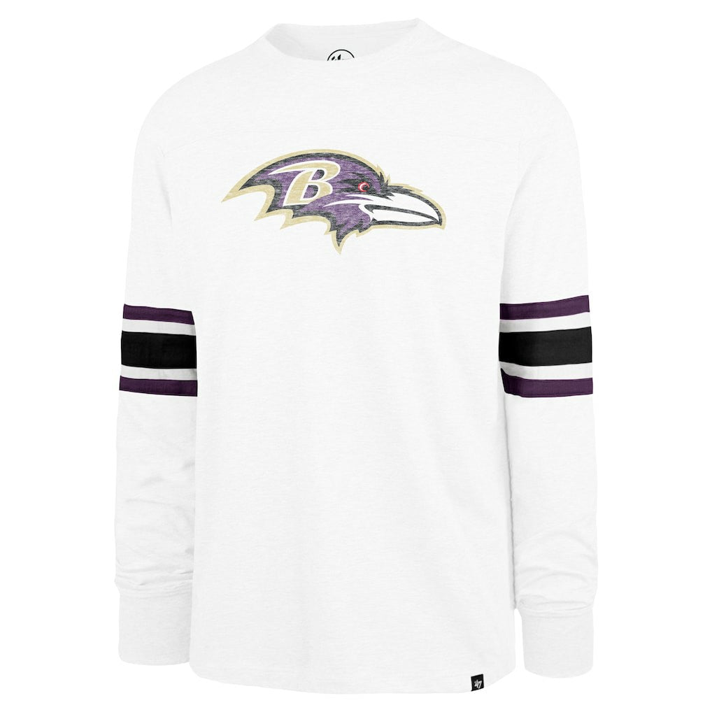 Baltimore Ravens '47 Gridiron Premier Brex Long Sleeve T-Shirt - White T-shirts