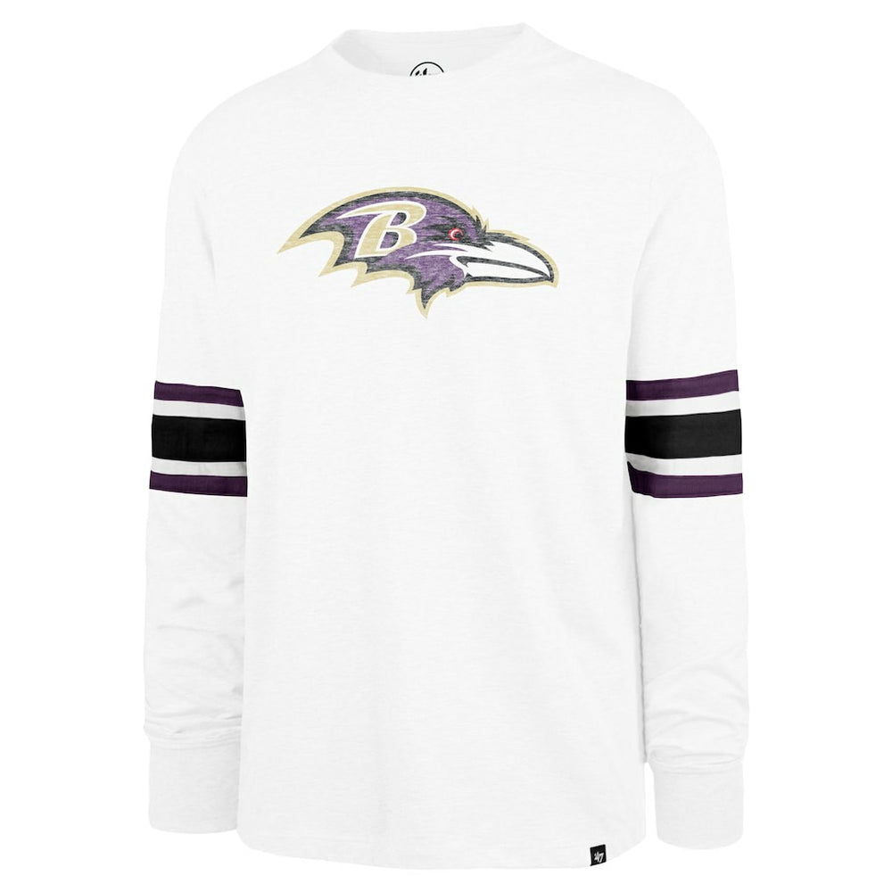 Baltimore Ravens '47 Gridiron Premier Brex Long Sleeve T-Shirt - White T-shirts
