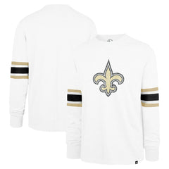 New Orleans Saints '47 Gridiron Premier Brex Long Sleeve T-Shirt - White T-shirts
