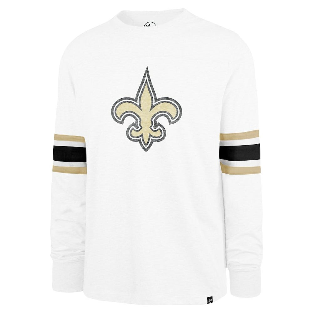 New Orleans Saints '47 Gridiron Premier Brex Long Sleeve T-Shirt - White T-shirts