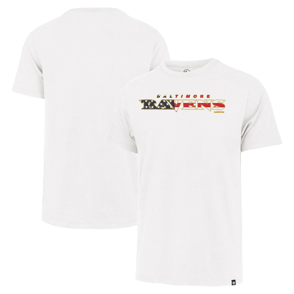 Baltimore Ravens '47 Flag Script Franklin T-Shirt - White T-shirts