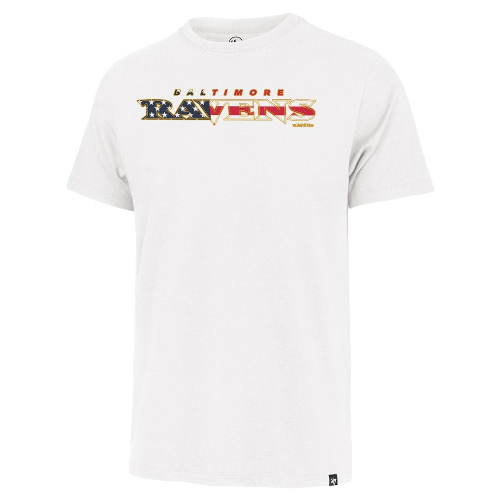 Baltimore Ravens '47 Flag Script Franklin T-Shirt - White T-shirts