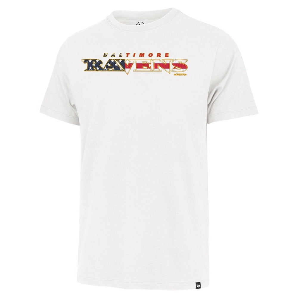 Baltimore Ravens '47 Flag Script Franklin T-Shirt - White T-shirts