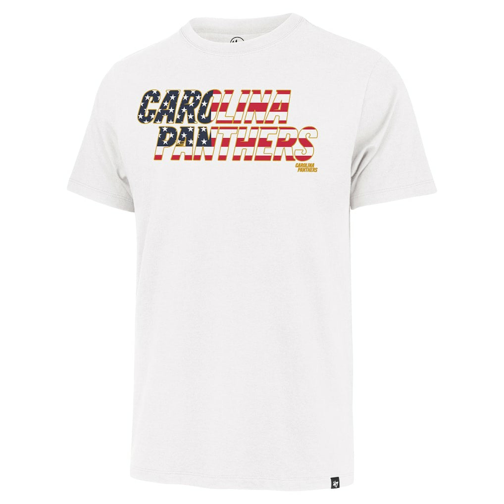 Carolina Panthers '47 Flag Script Franklin T-Shirt - White T-shirts