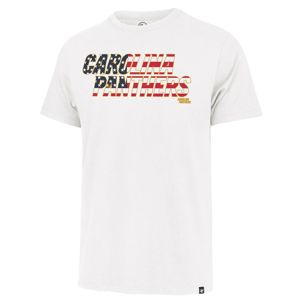 Carolina Panthers '47 Flag Script Franklin T-Shirt - White T-shirts