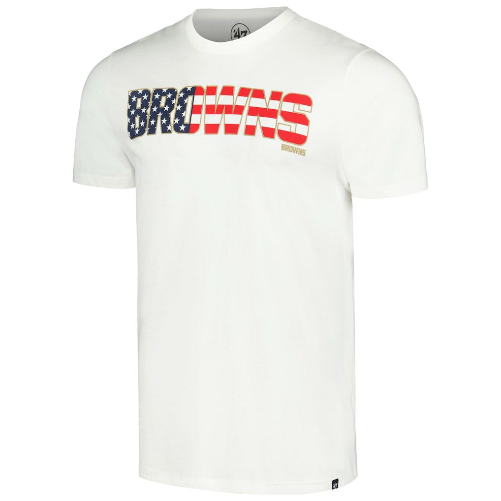 Cleveland Browns '47 Flag Script Franklin T-Shirt - White T-shirts