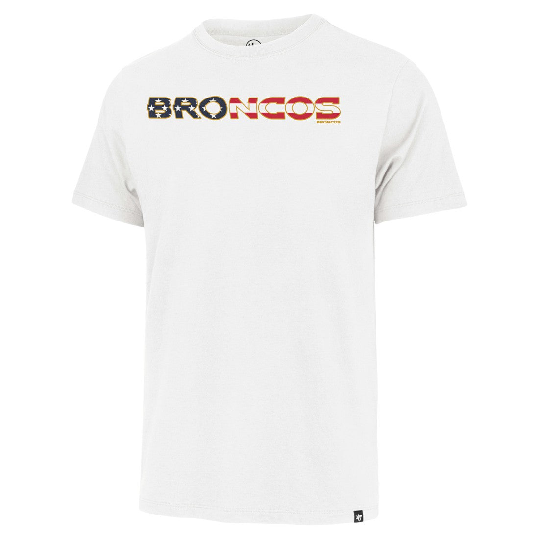 Denver Broncos '47 Flag Script Franklin T-Shirt - White T-shirts