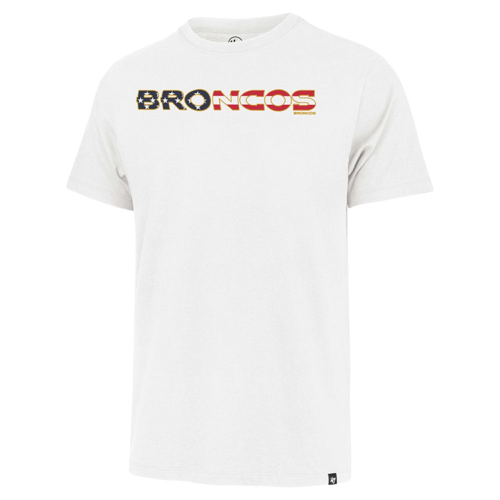 Denver Broncos '47 Flag Script Franklin T-Shirt - White T-shirts