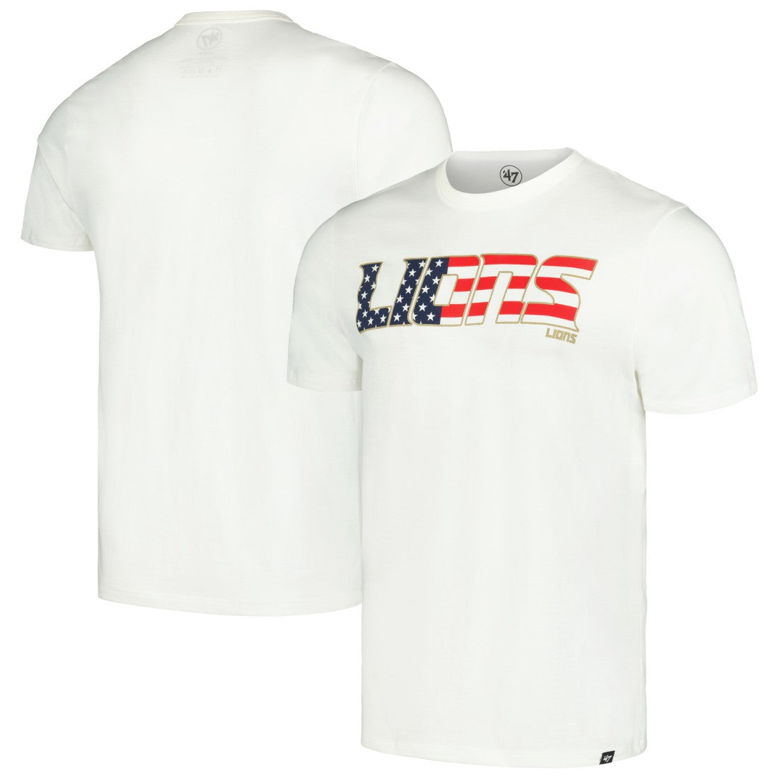 Detroit Lions '47 Flag Script Franklin T-Shirt - White T-shirts