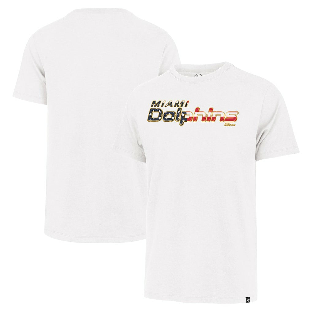 Miami Dolphins '47 Flag Script Franklin T-Shirt - White T-shirts