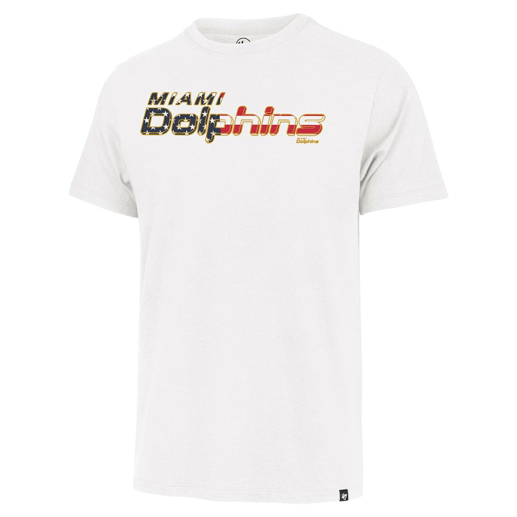 Miami Dolphins '47 Flag Script Franklin T-Shirt - White T-shirts