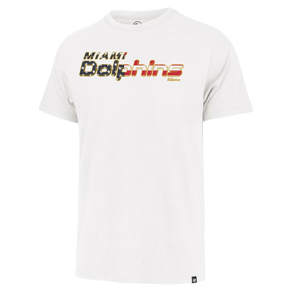 Miami Dolphins '47 Flag Script Franklin T-Shirt - White T-shirts
