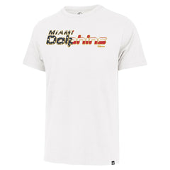 Miami Dolphins '47 Flag Script Franklin T-Shirt - White T-shirts