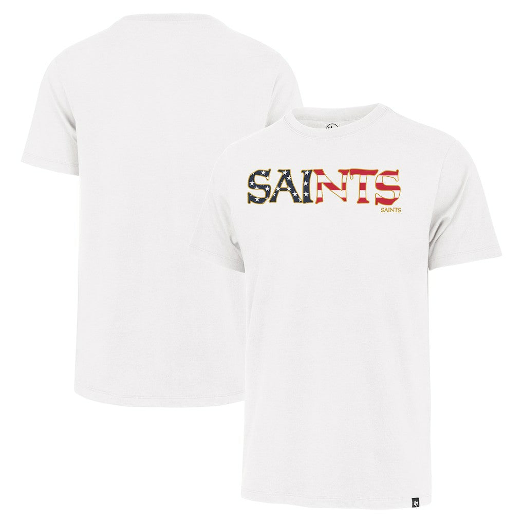 New Orleans Saints '47 Flag Script Franklin T-Shirt - White T-shirts