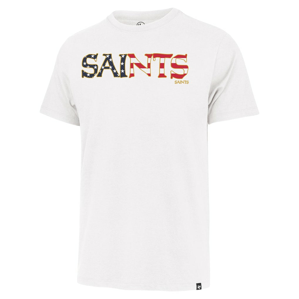 New Orleans Saints '47 Flag Script Franklin T-Shirt - White T-shirts