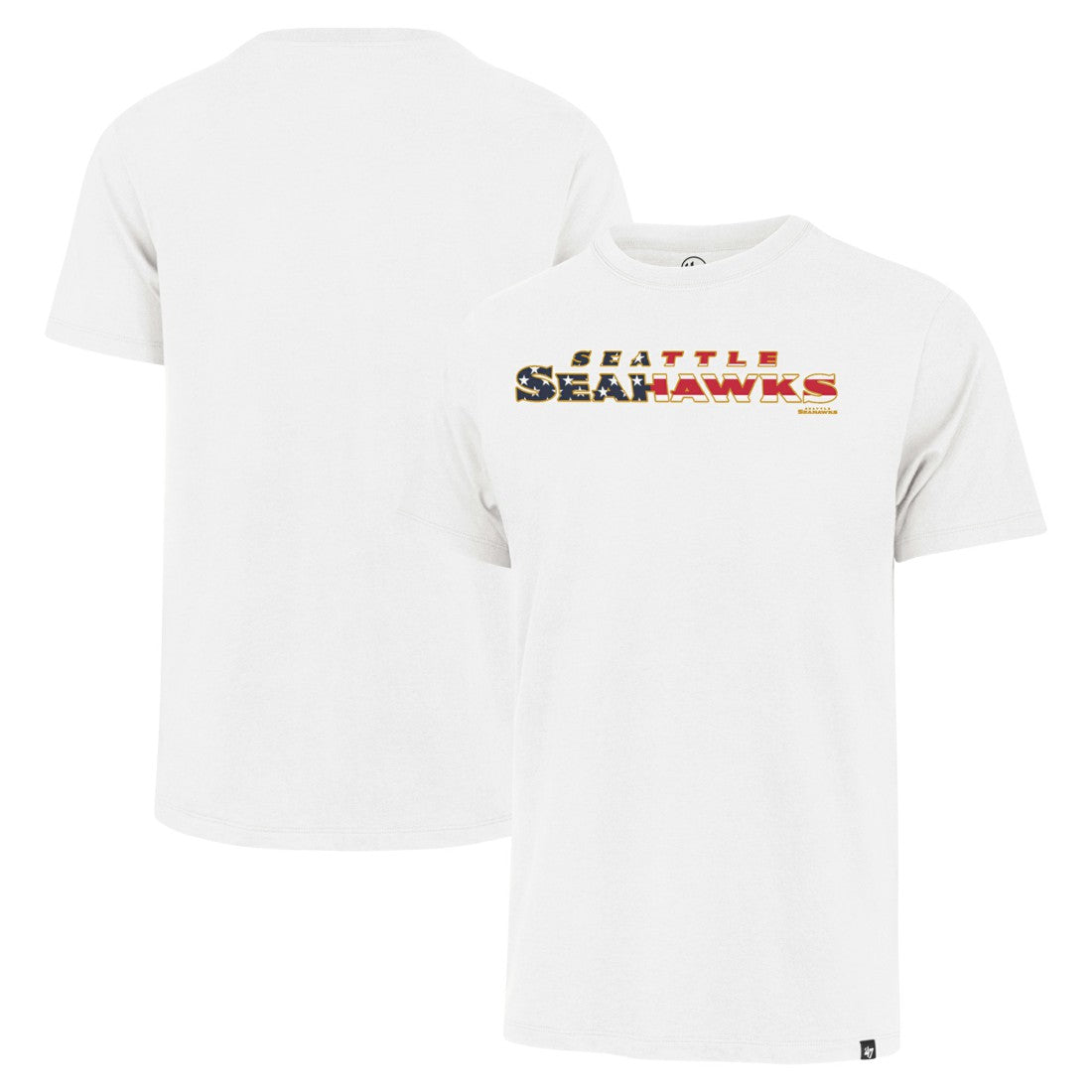 Seattle Seahawks '47 Flag Script Franklin T-Shirt - White T-shirts