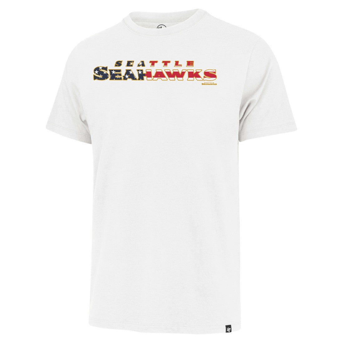 Seattle Seahawks '47 Flag Script Franklin T-Shirt - White T-shirts