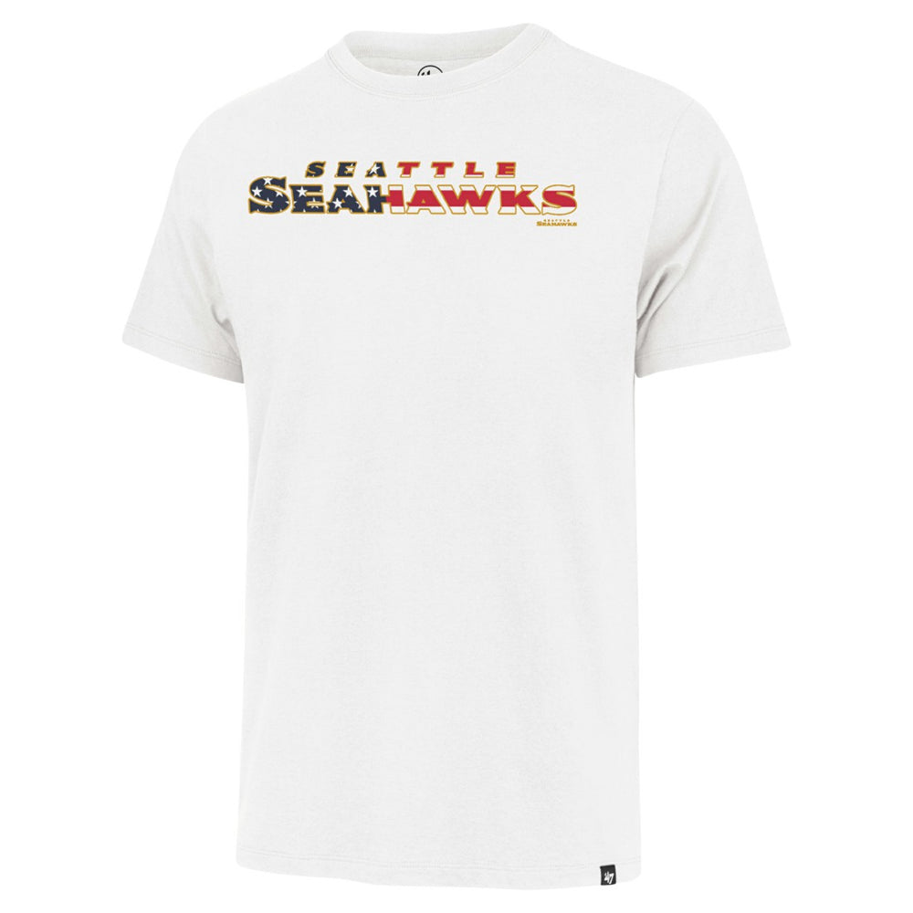 Seattle Seahawks '47 Flag Script Franklin T-Shirt - White T-shirts