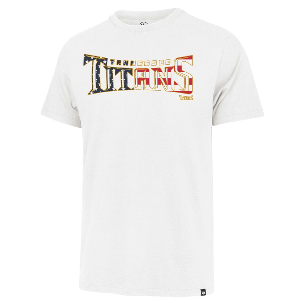 Tennessee Titans '47 Flag Script Franklin T-Shirt - White T-shirts