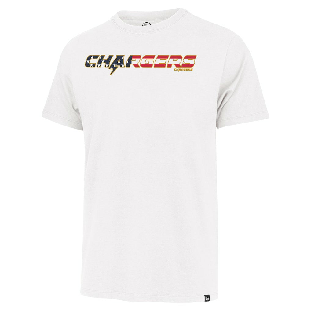 Los Angeles Chargers '47 Flag Script Franklin T-Shirt - White T-shirts