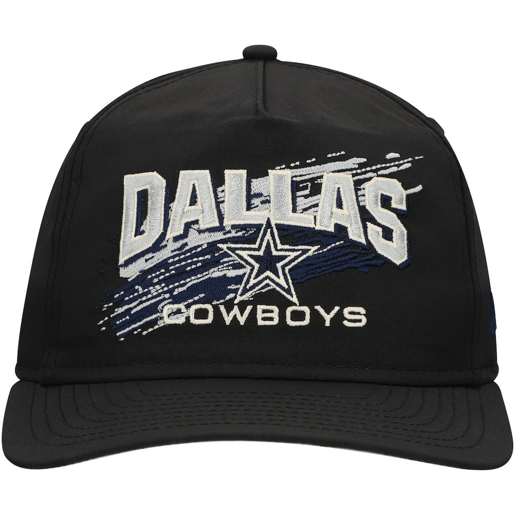 Dallas Cowboys New Era Throwback Brush Golfer Snapback Hat - Black Hats