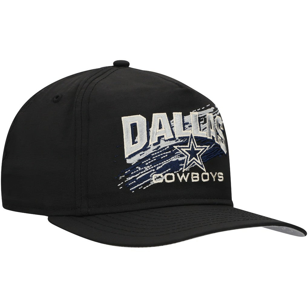 Dallas Cowboys New Era Throwback Brush Golfer Snapback Hat - Black Hats