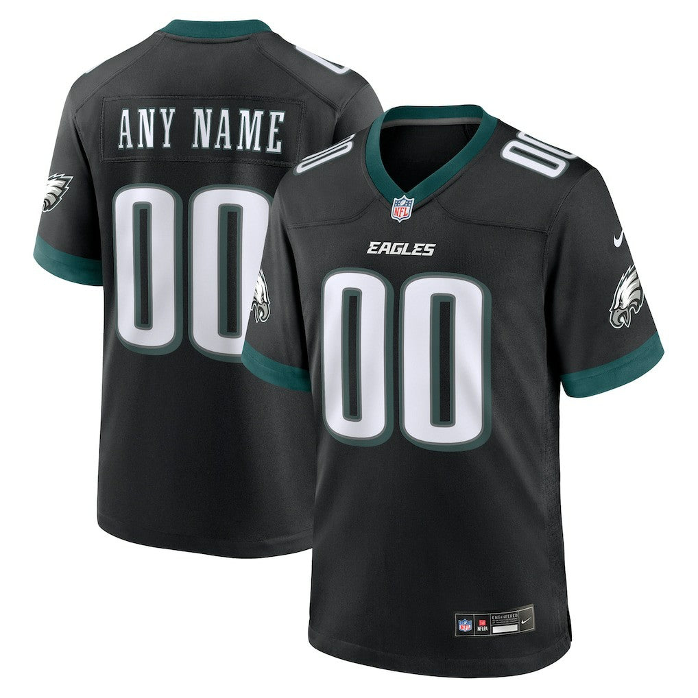 Philadelphia Eagles Alternate Custom Game Jersey - Black Jerseys
