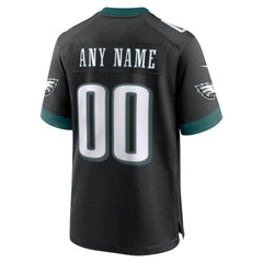 Philadelphia Eagles Alternate Custom Game Jersey - Black Jerseys